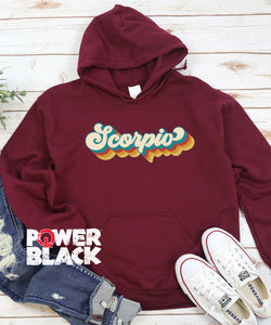 Retro Scorpio Zodiac Hoodie