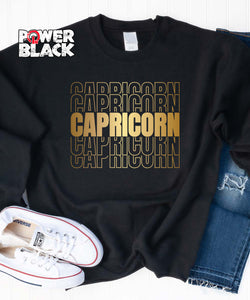 Stacked Capricorn Zodiac Sweatshirt