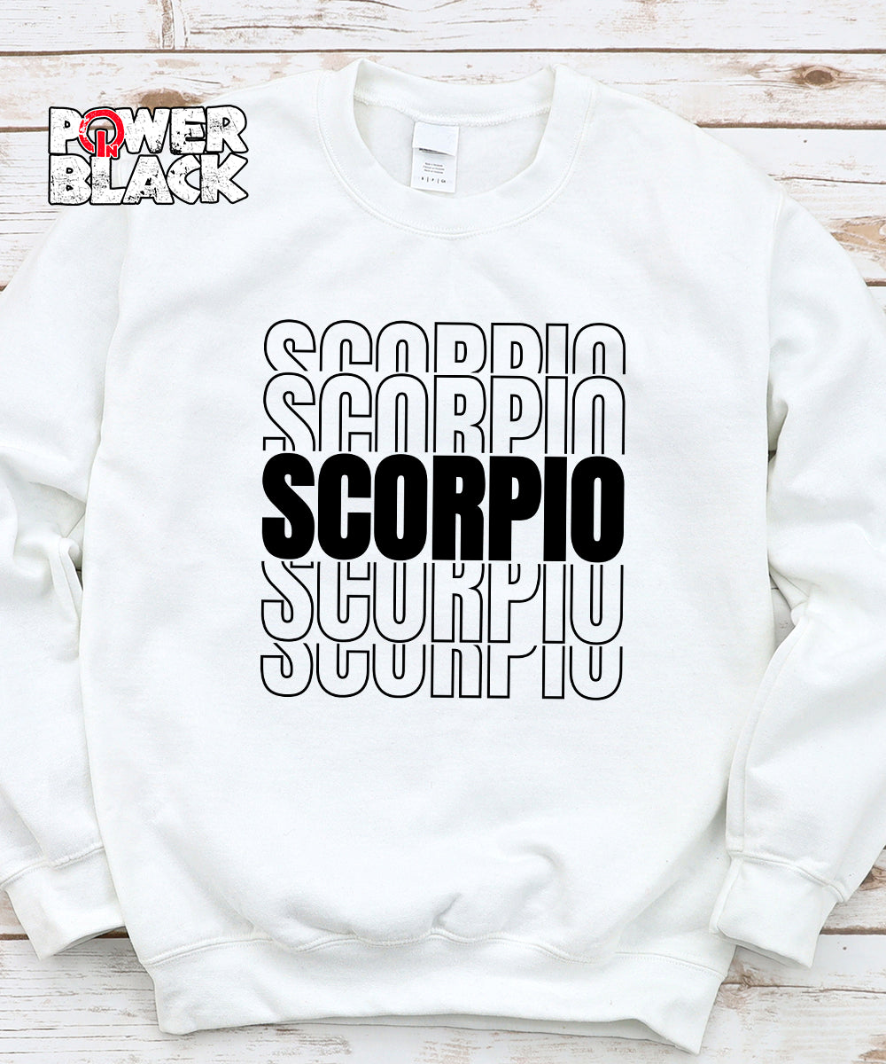 Stacked Scorpio Zodiac Sweatshirt