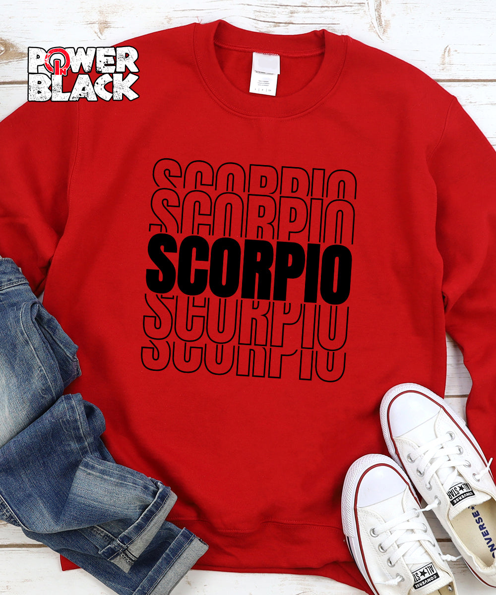 Stacked Scorpio Zodiac Sweatshirt