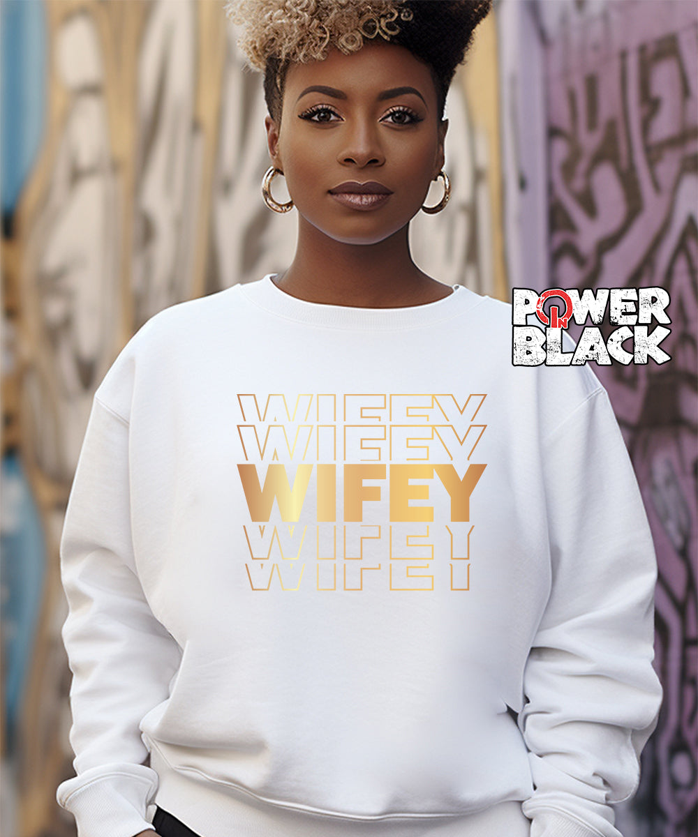 Stacked Wifey Sweatshirt