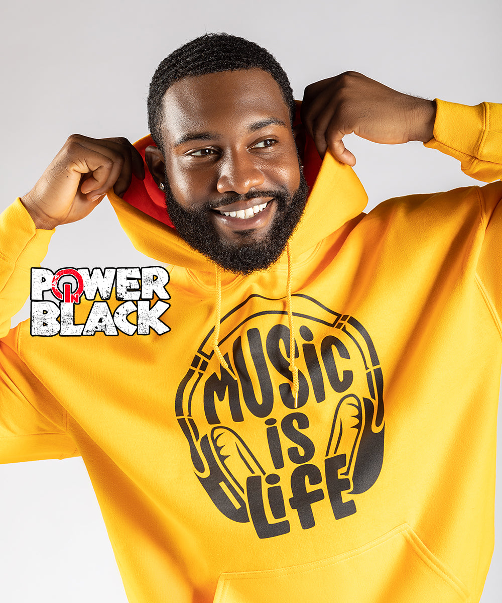 Music Is Life Hoodie – Power In Black