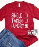 Single. Taken. Hungry.